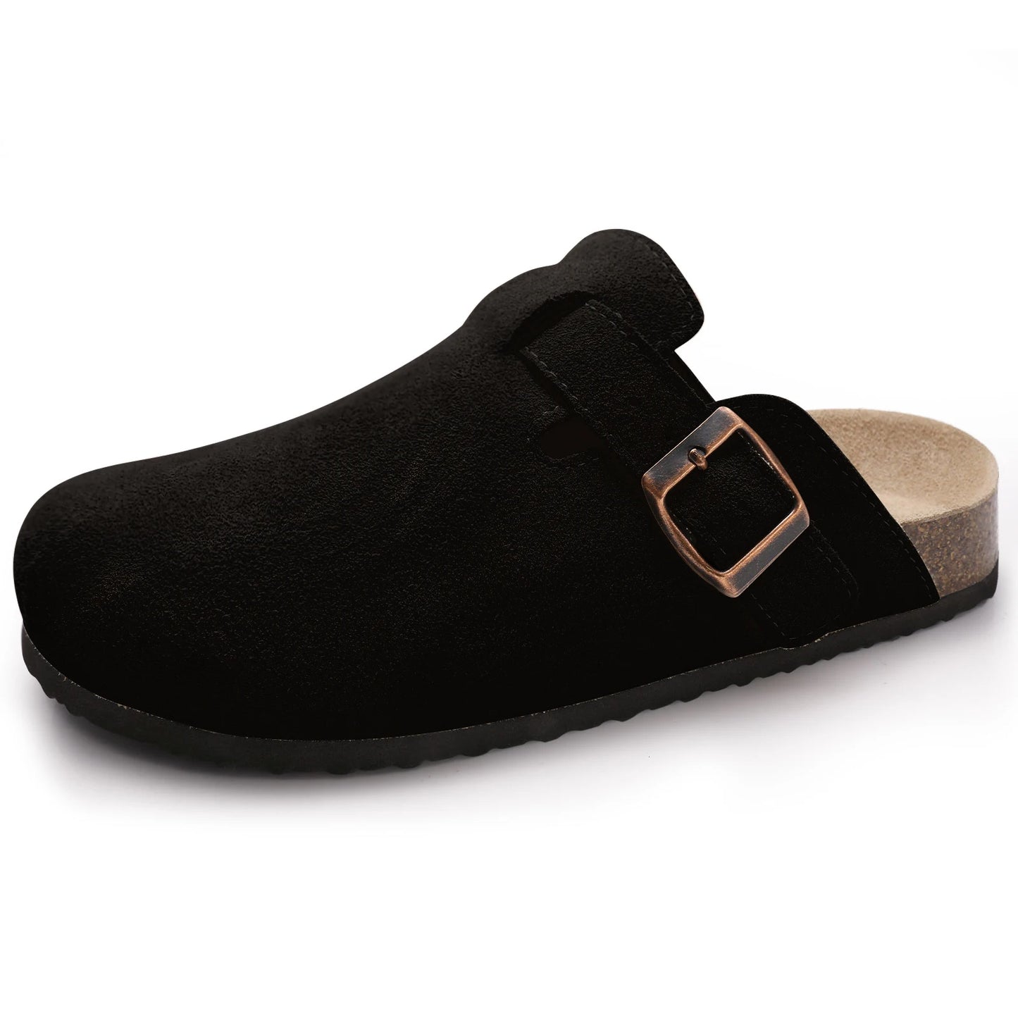 Shevalues Classic Cork Clogs Slippers Women Men Soft Footbed Suede Sandals With Arch Support Trendy Beach Slides Home Men Mules