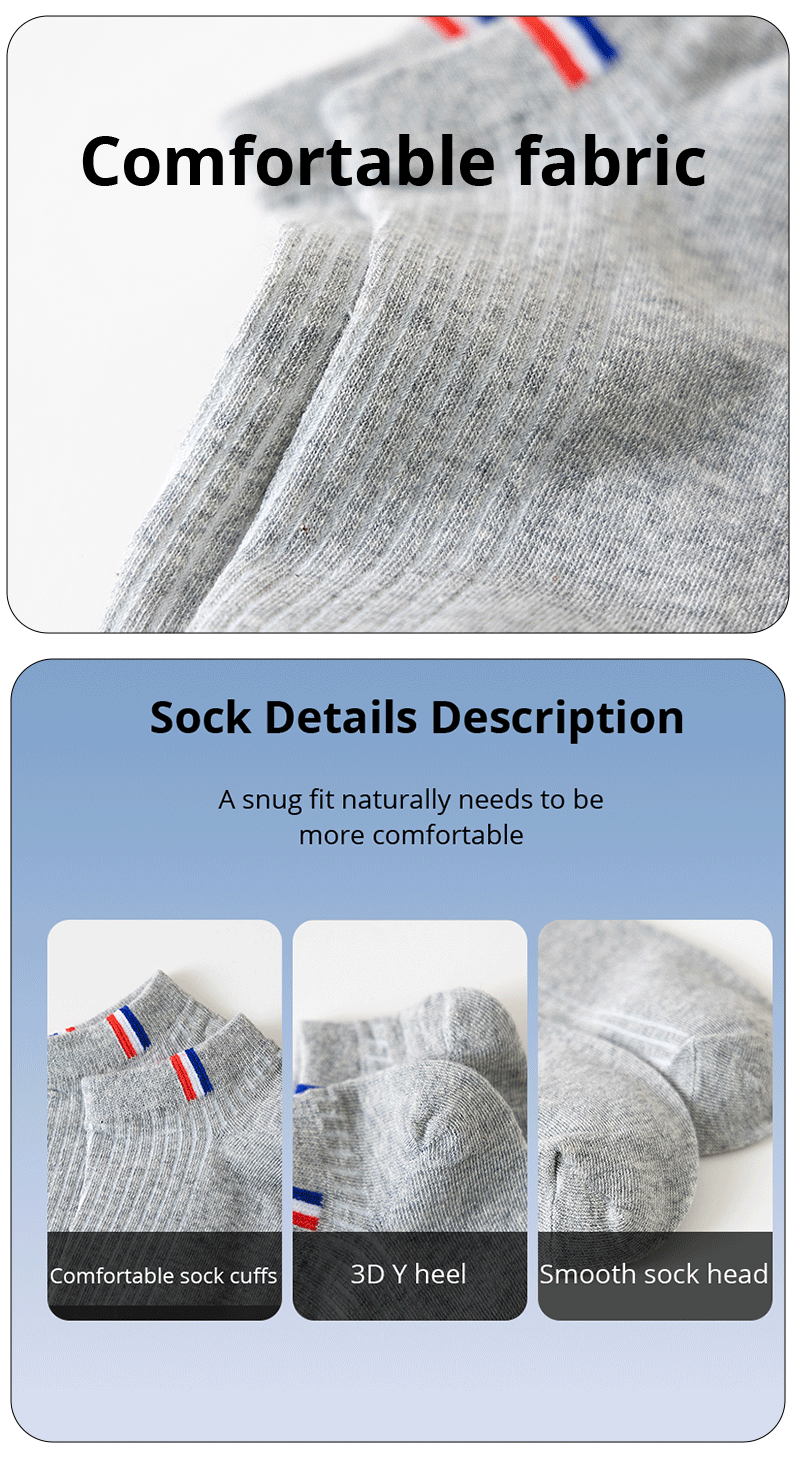 5/10/20 Pairs Of Thin Summer Blending Boat Socks Plain Color Mens Casual Socks Breathable Sweat Absorbing Calibration Socks SuperFye 5 Pairs Mixed Colors / ONE SIZE 38-43 SuperFye