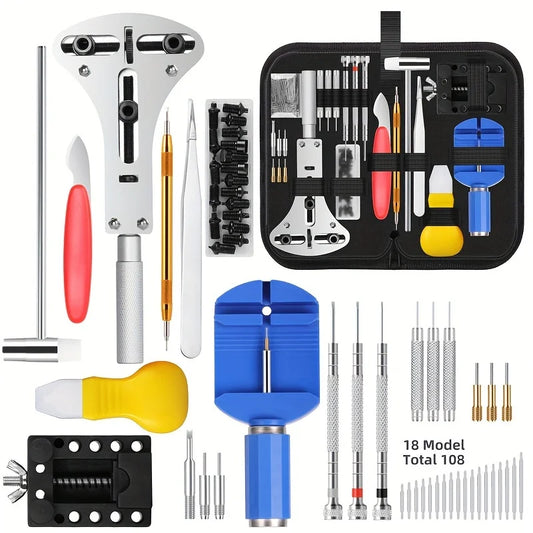 147pcs/set Watchmaker Watch Repair Repairing Tools Kit, Case RemoverOpener Bar Set, Convenience Brand Clock Tool SuperFye Default Title SuperFye