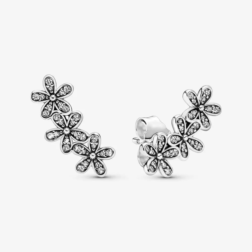 Original 925 Sterling Silver Earrings plata de ley Sparkling Love Heart Ear Studs Earrings for Women Jewelry Gifts SuperFye bue016 SuperFye