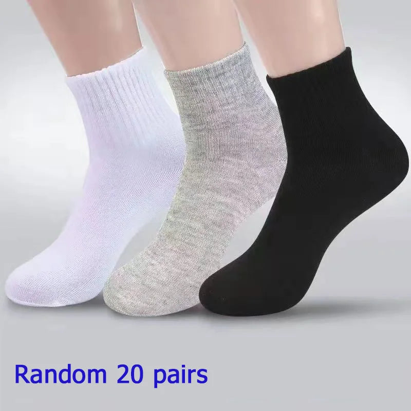 3/5/8/20 pairs of men's and women's Christmas socks, autumn and winter coral fleece casual warm mid tube socks, fashionable SuperFye 20 Pair Color 5 / EU 37-44 SuperFye