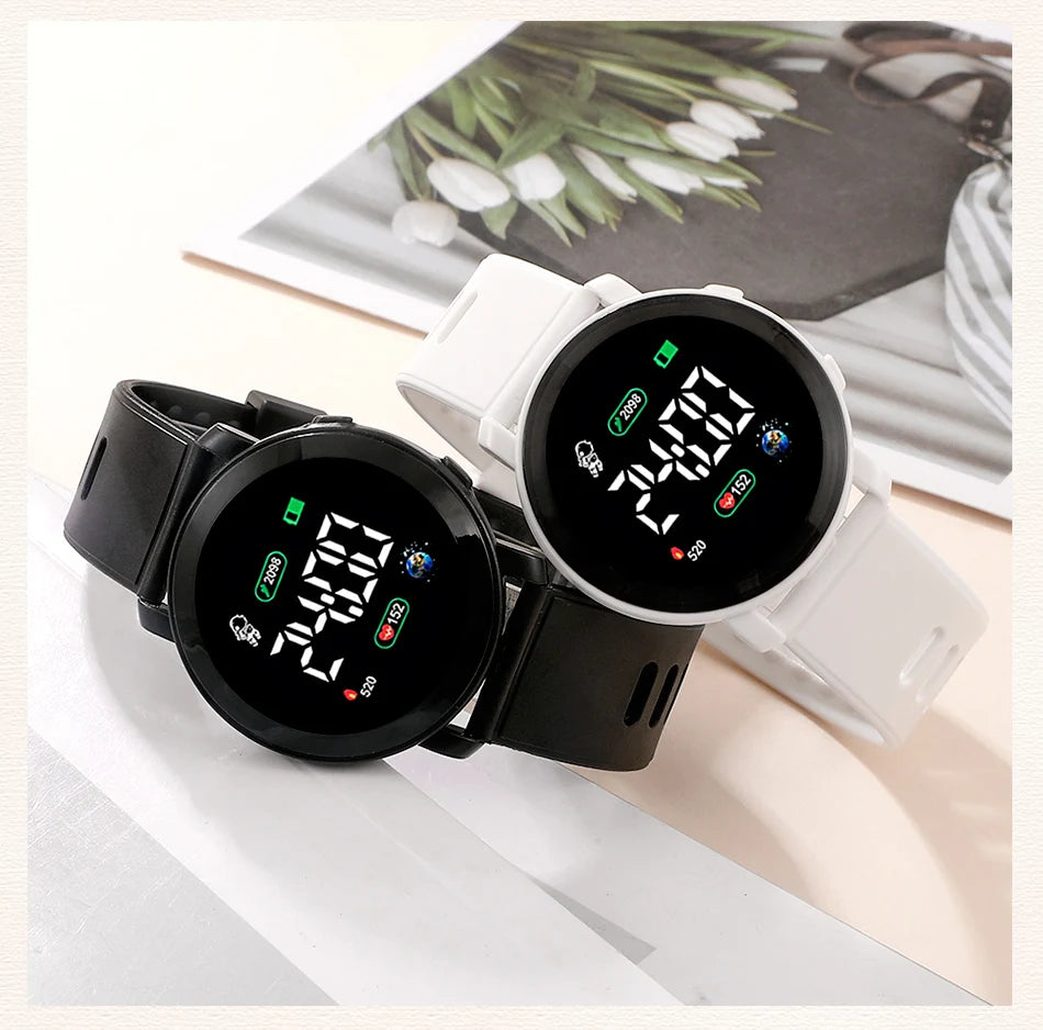 Couple Watches LED Digital Watch for Men Women Sports Army Military Silicone Watch Electronic Clock Hodinky Reloj Hombre SuperFye black SuperFye