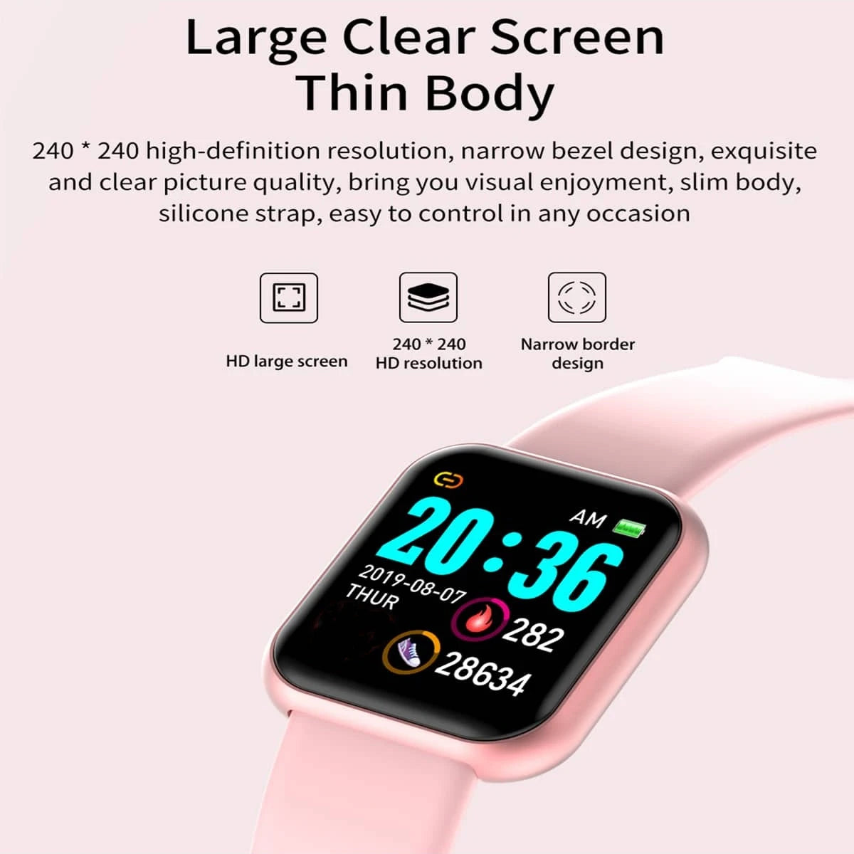 Smart Watch For Women Men Wristwatch Bluetooth Connected Phone Player Music Fitness Sport Bracelet Sleep Monitor Digital Watches SuperFye Silver SuperFye