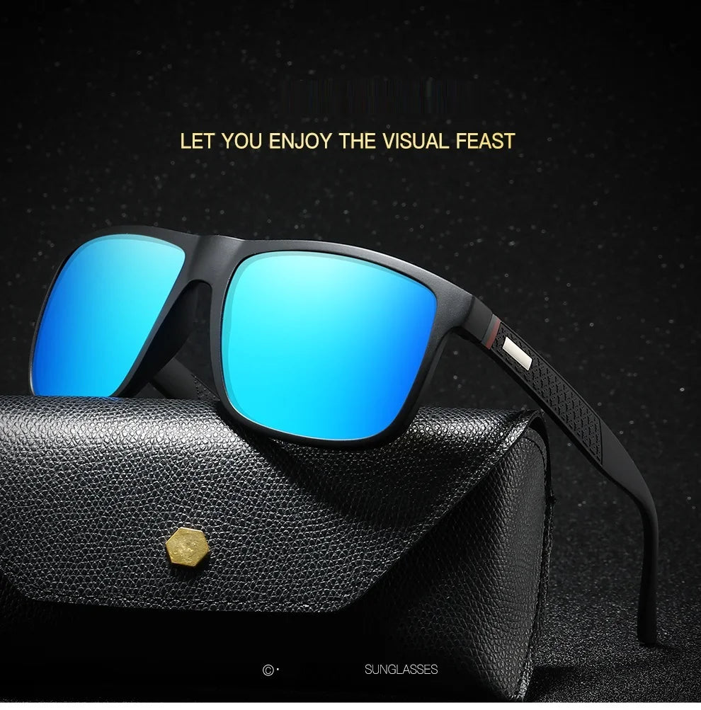 Fashion Vintage Square Sunglasses Men Women Luxury Brand Designer Men's Sun Glasses Driving Fishing UV400 Eyewear Man SuperFye 02 Blue Mirror SuperFye