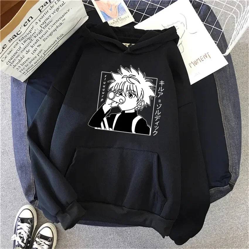 Hunter X Hunter  Anime Hoodie for Men Women Kurapika Manga Sweatshirts Fleece Autumn Winter Gothic Harajuku Hooded Pullover