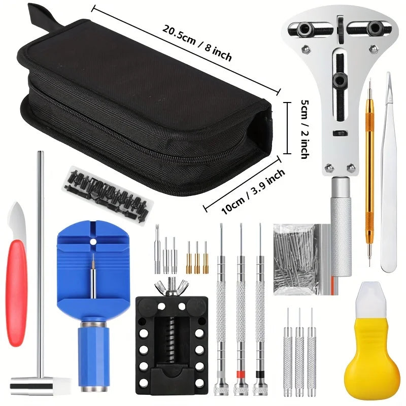 147pcs/set Watchmaker Watch Repair Repairing Tools Kit, Case RemoverOpener Bar Set, Convenience Brand Clock Tool SuperFye Default Title SuperFye