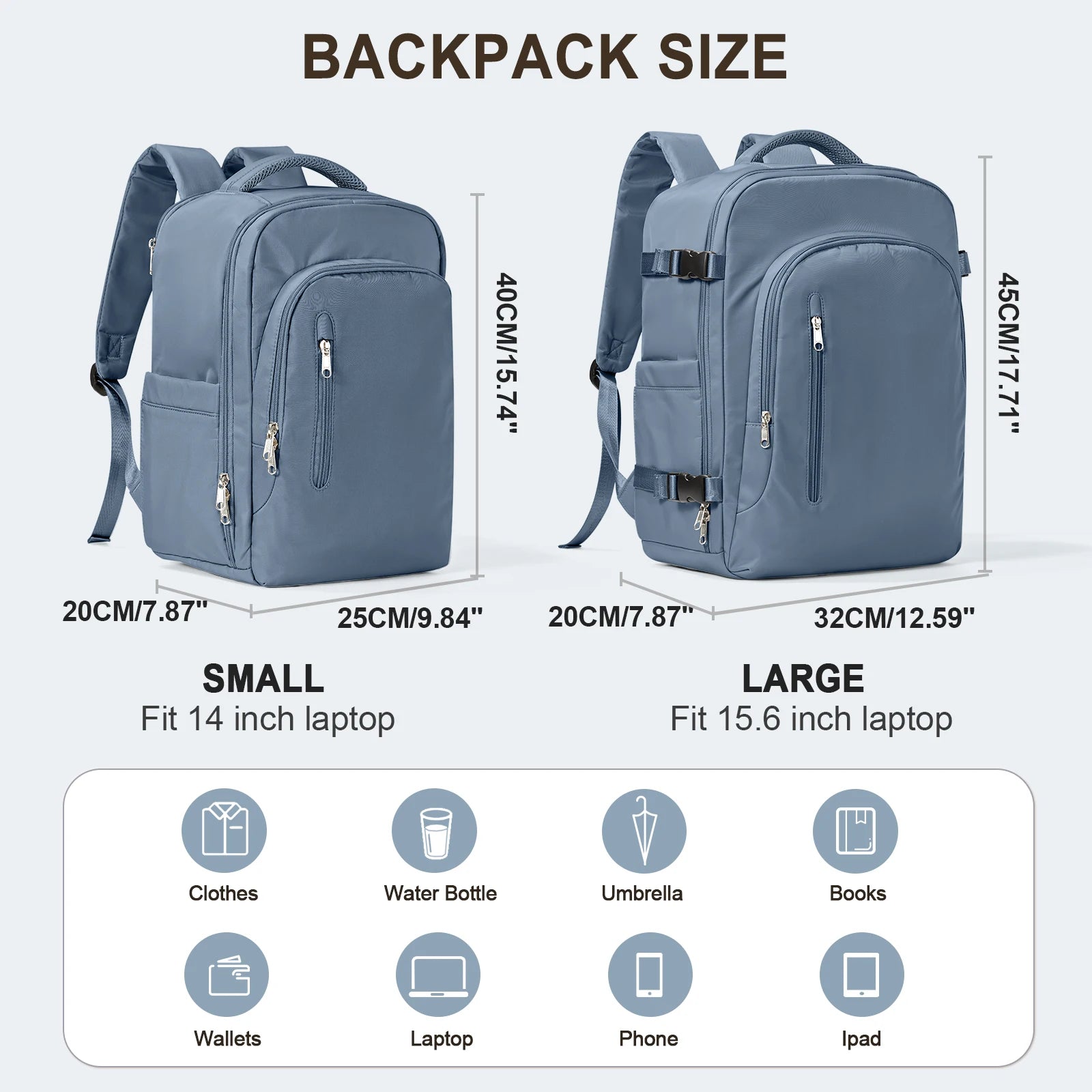 Laptop Bag Travel Backpack for Women Large Capacity Easyjet Carry-Ons 45x36x20 Backpack Ryanair 40x20x25, Men's Cabin Backpack SuperFye Light Brown / S SuperFye