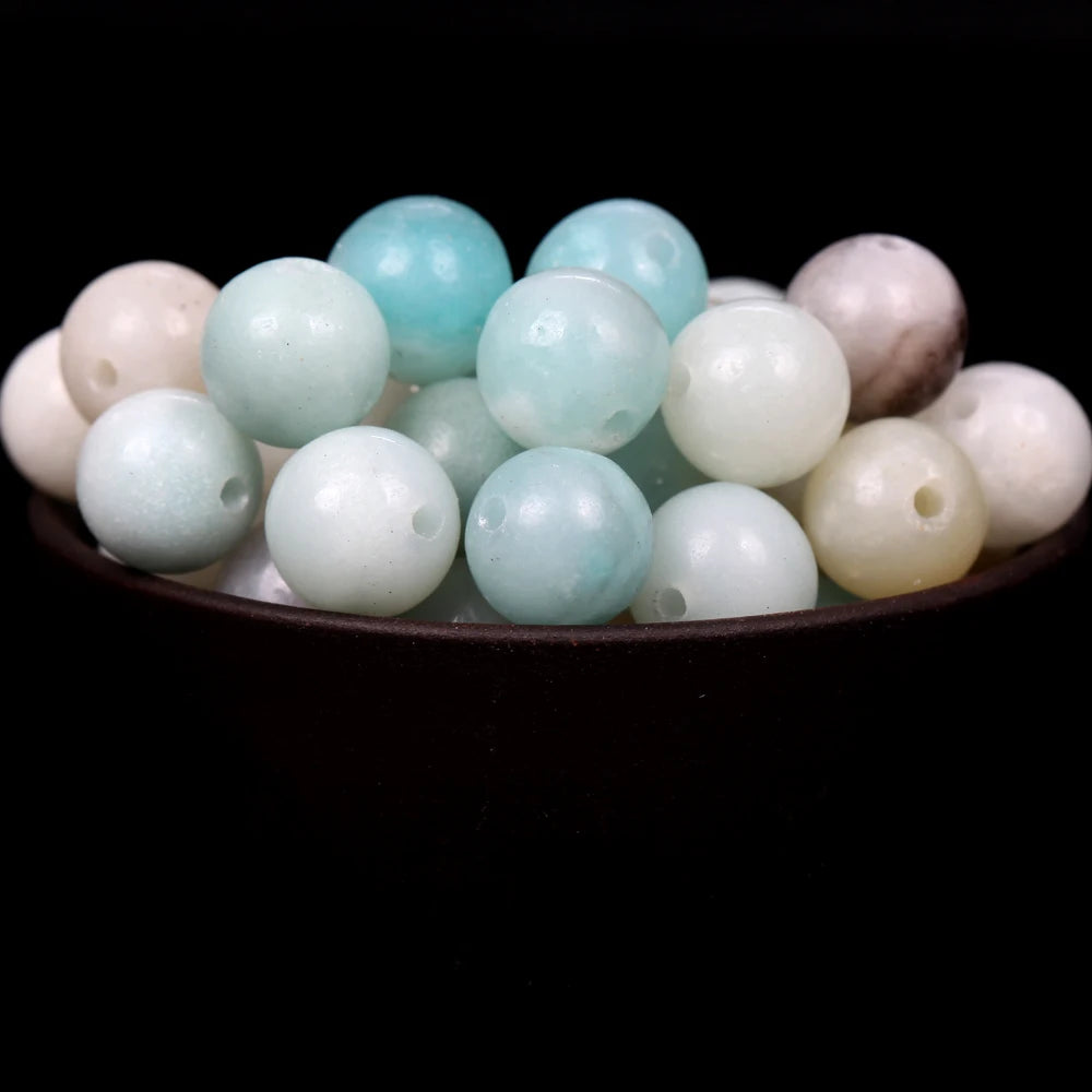 Natural Round Tiger Eye Amazonite Lava Turquoises Agates Jaspers Garnet Spacer Loose Stone Beads For Jewelry Making DIY Bracelet