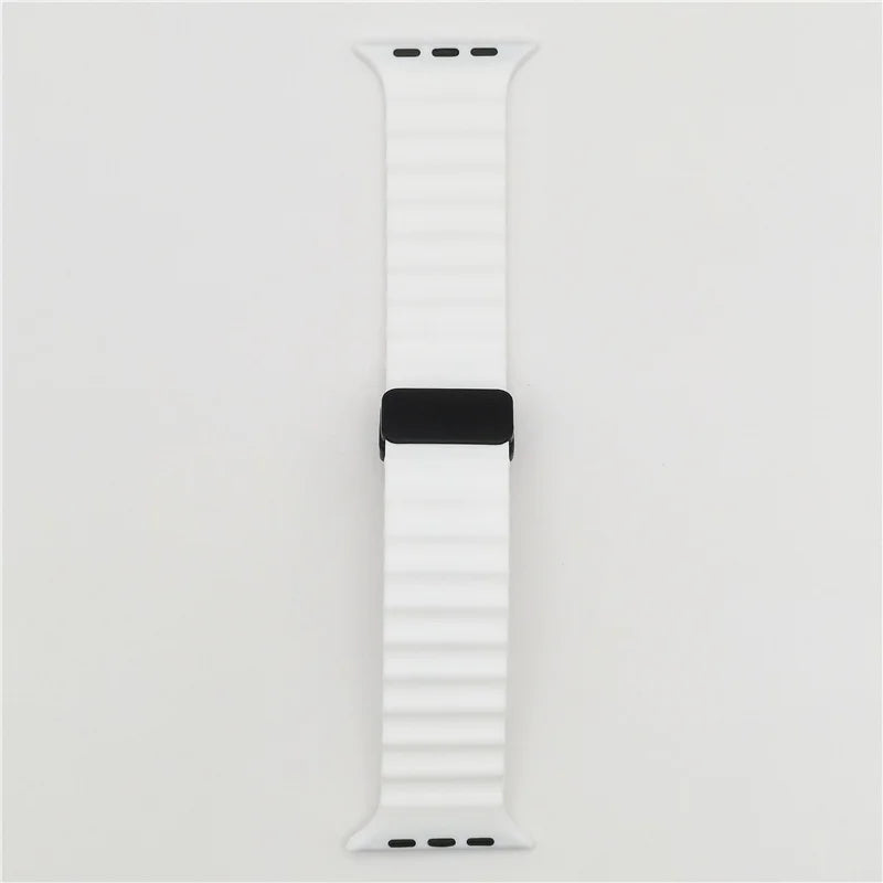 Magnetic Buckle Strap For Apple Watch Band Ultra 2 49mm 45mm 44mm 40mm 41mm 38 42mm Silicone Bracelet iWatch Series 7 6 3 se 8 9 SuperFye White / 38mm 40mm 41mm SuperFye