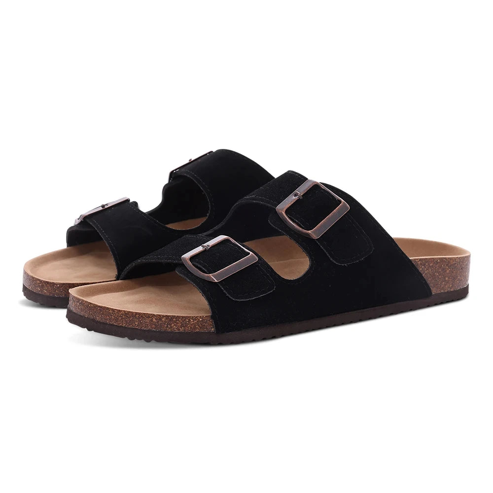 Shevalues Classic Cork Clogs Slippers Women Men Soft Footbed Suede Sandals With Arch Support Trendy Beach Slides Home Men Mules