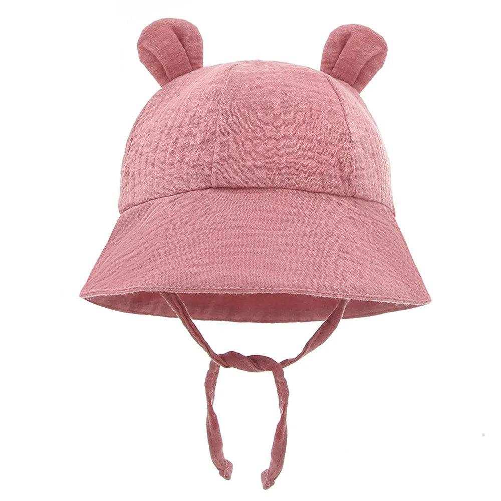 2022 New Autumn Baby Sun Hat Children Outdoor Rabbit Ear Beach Caps Boy Girl Panama Hat Unisex Beach Bucket Hats Bunny Hat SuperFye Gray SuperFye