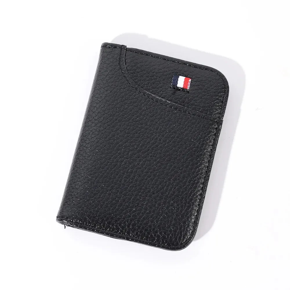 Portable Super Slim Soft Wallet for Men PU Leather Mini ID Credit Card Wallet Purse Card Holders Wallet Thin Small Short Wallets SuperFye black SuperFye