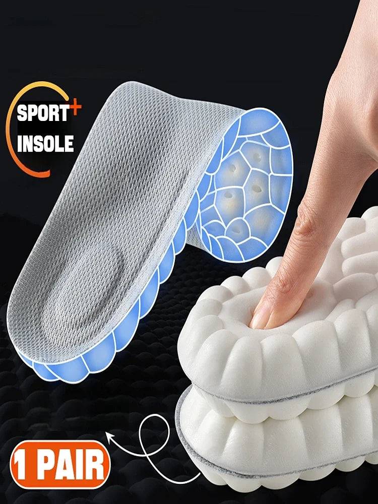 1Pair 4D Soft Shoes Insoles for Feet Plantar Fasciitis Insole Arch Support Orthopedic Inserts Sports Shock Absorption Shoe Pads SuperFye Gray / EU39-40 SuperFye