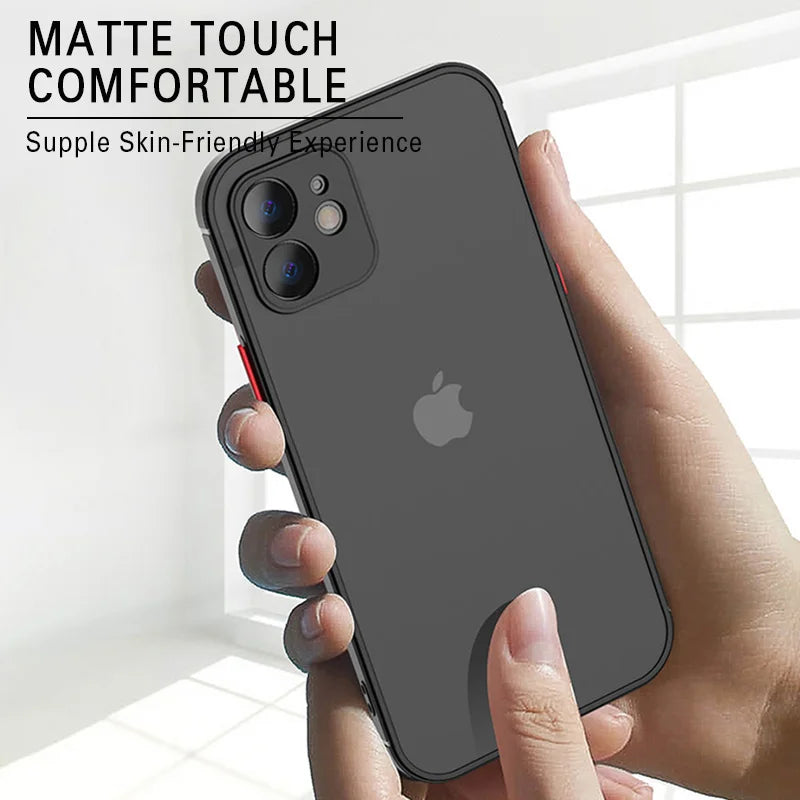 Matte Phone Case for IPhone 13 12 11 14 Pro Max Mini Luxury Soft Silicone Shockproof Case for IPhone X XS Max XR 15 7 8 Plus SE SuperFye For iPhone 13 / Dark Green SuperFye