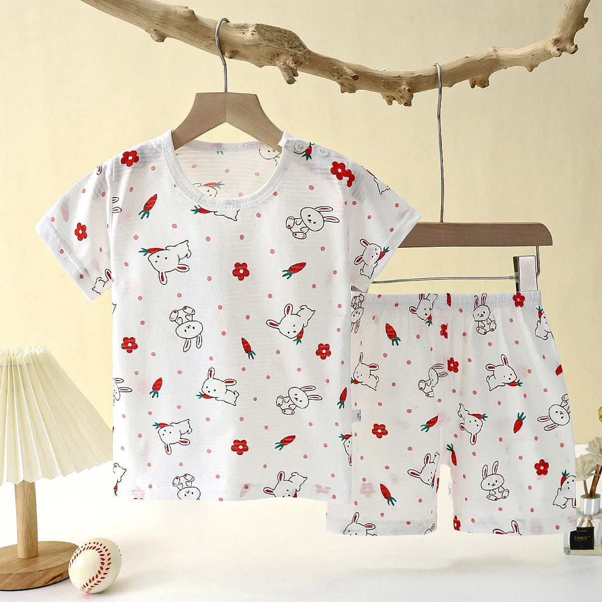 Children's Clothing Summer Short Sleeve Home Sleepwear Children Sets Kids Clothes Boy Girl T-shirt shorts Cotton Suit Baby SuperFye Style 4 / 8T SuperFye