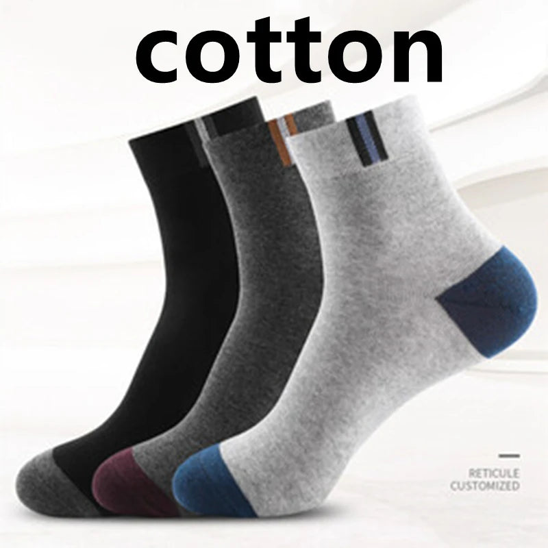 10 Pairs Breathable Cotton Sports Stockings Men Bamboo Fiber Autumn and Winter Men Socks Sweat Absorption Deodorant Business Sox SuperFye 5 pairs zt38-5 / Single code SuperFye