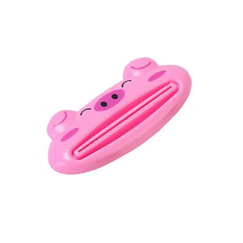 For Home Bathroom 1 Pcs Animal Easy Toothpaste Dispenser Plastic Tooth Paste Tube Toothpaste Squeezer Rolling Holder Cocina SuperFye pink pig SuperFye