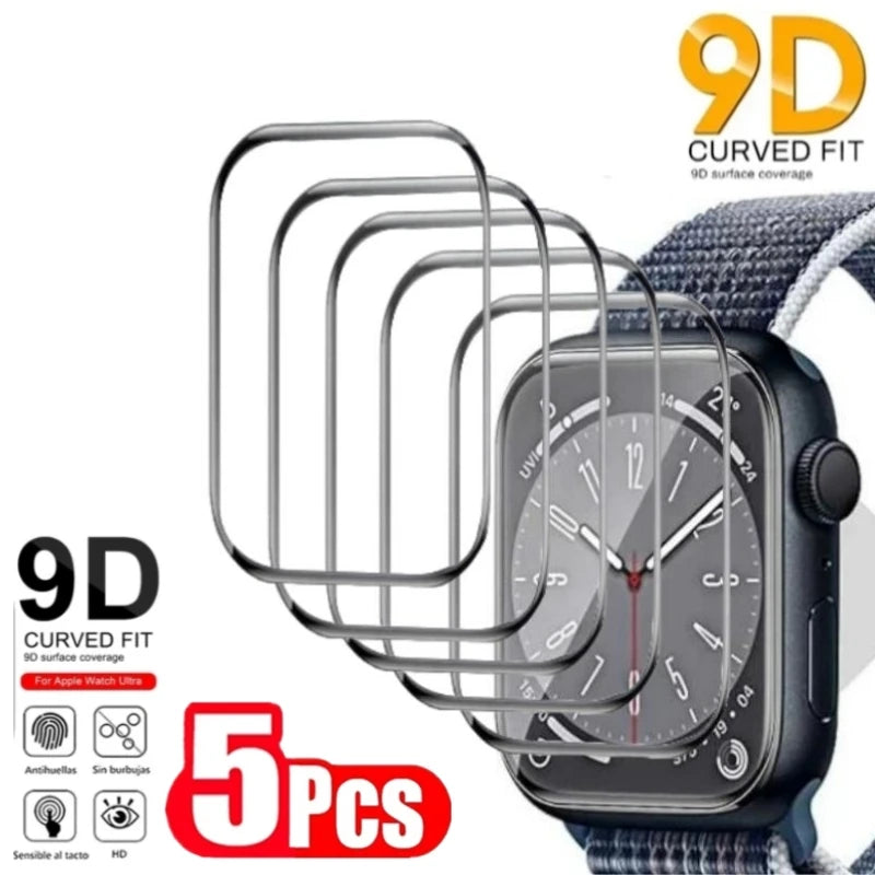 5PCS Ceramic Film for Apple Watch 9 8 7 6 SE 5 45MM 41MM 42MM 44MM 40MM 38MM Screen Protector for IWatch Ultra 49MM Not Glass SuperFye Series 123 42MM / 5PCS SuperFye