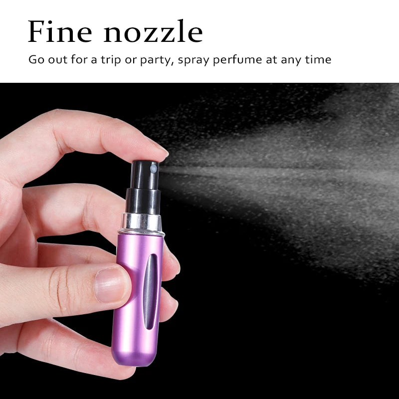 Refillable Mini Perfume Bottle Portable Cosmetic Bottle Spray Bottle Atomizer Spray Container Travel Refillable Bottles 8ml /5ml SuperFye 5ml Bright Blue SuperFye