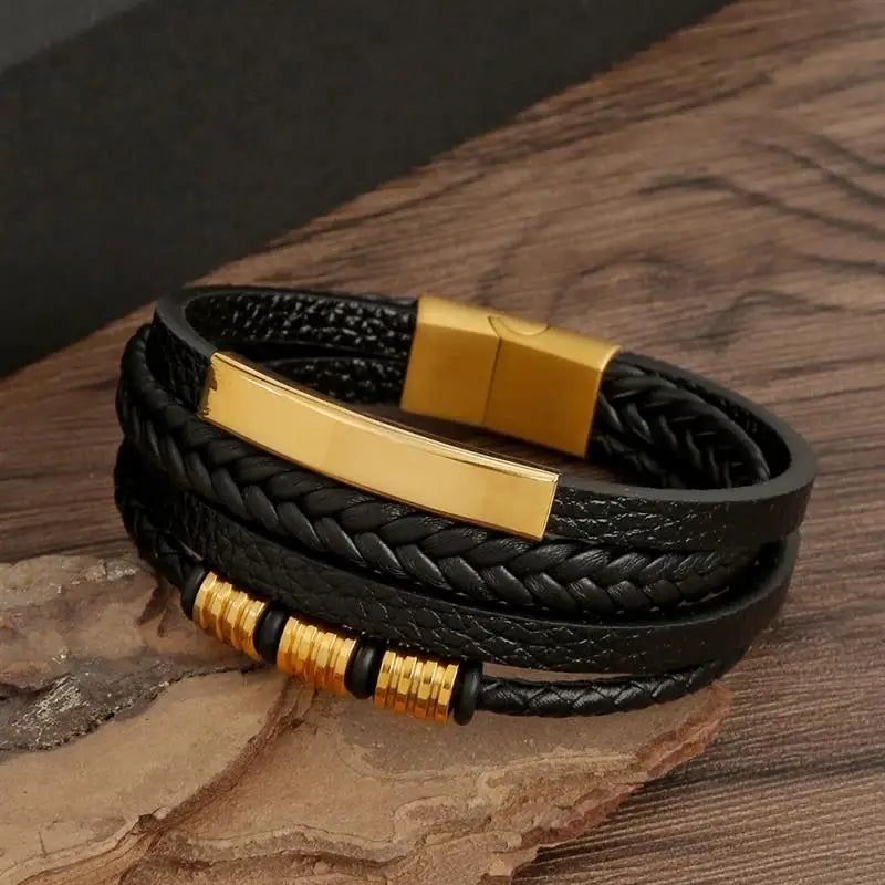 Classic Men's Leather Bracelet New Style Hand-woven Multi-layer Combination Accessory Fashion Man Jewelry Wholesale Dropshipping SuperFye L1 / 21cm SuperFye