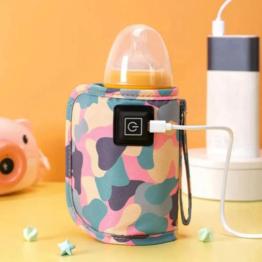 USB Milk Water Warmer Bottle Heater Travel Stroller Insulated Bag Baby Nursing Safe Kids Supplies for Outdoor Winter SuperFye White SuperFye