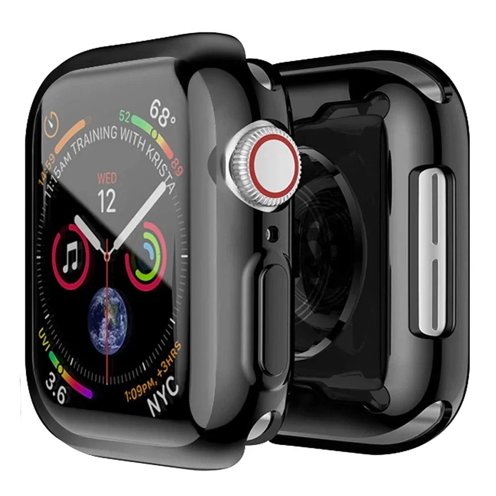 Screen Protector for Apple Watch Case Ultra 2 49 41 44 40 45 42mm TPU Bumper Cover Accessories for iWatch Series 10 9 8 7 SE 6 4 SuperFye Black / Series 1 2 3 38MM SuperFye