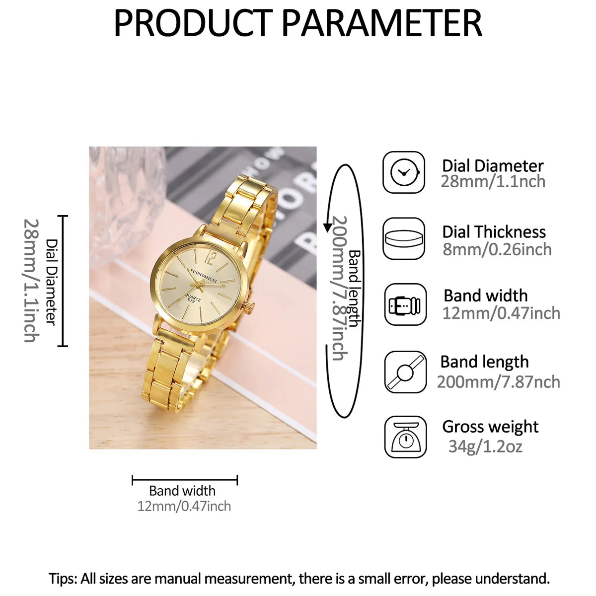 2pcs Set Watch Luxury Women Simple Dial Hollow Strap Fashion Gold Bracelet Quartz Wristwatch Student Ladies Watches Reloj Mujer SuperFye Other SuperFye