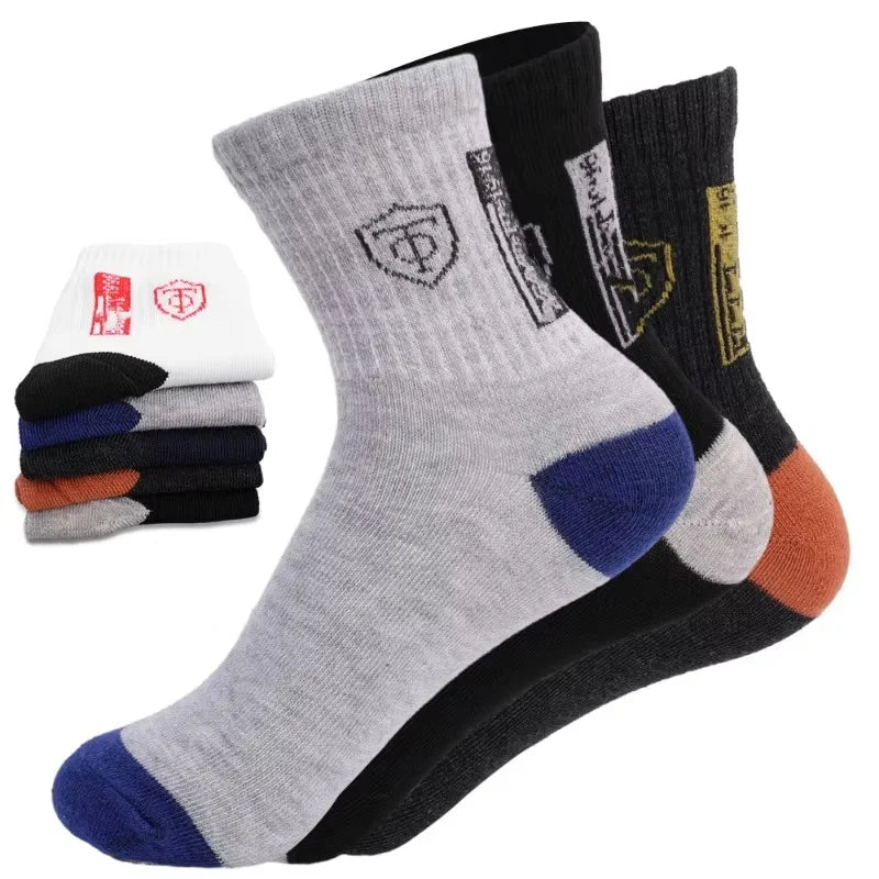 10 Pairs Breathable Cotton Sports Stockings Men Bamboo Fiber Autumn and Winter Men Socks Sweat Absorption Deodorant Business Sox SuperFye 5 pairs zt38-5 / Single code SuperFye