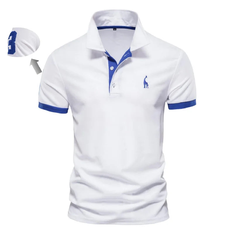 AIOPESON Embroidery 35% Cotton Polo Shirts for Men Casual Solid Color Slim Fit Mens Polos New Summer Fashion Brand Men Clothing SuperFye T02-white / EUR XL 90-100kg SuperFye