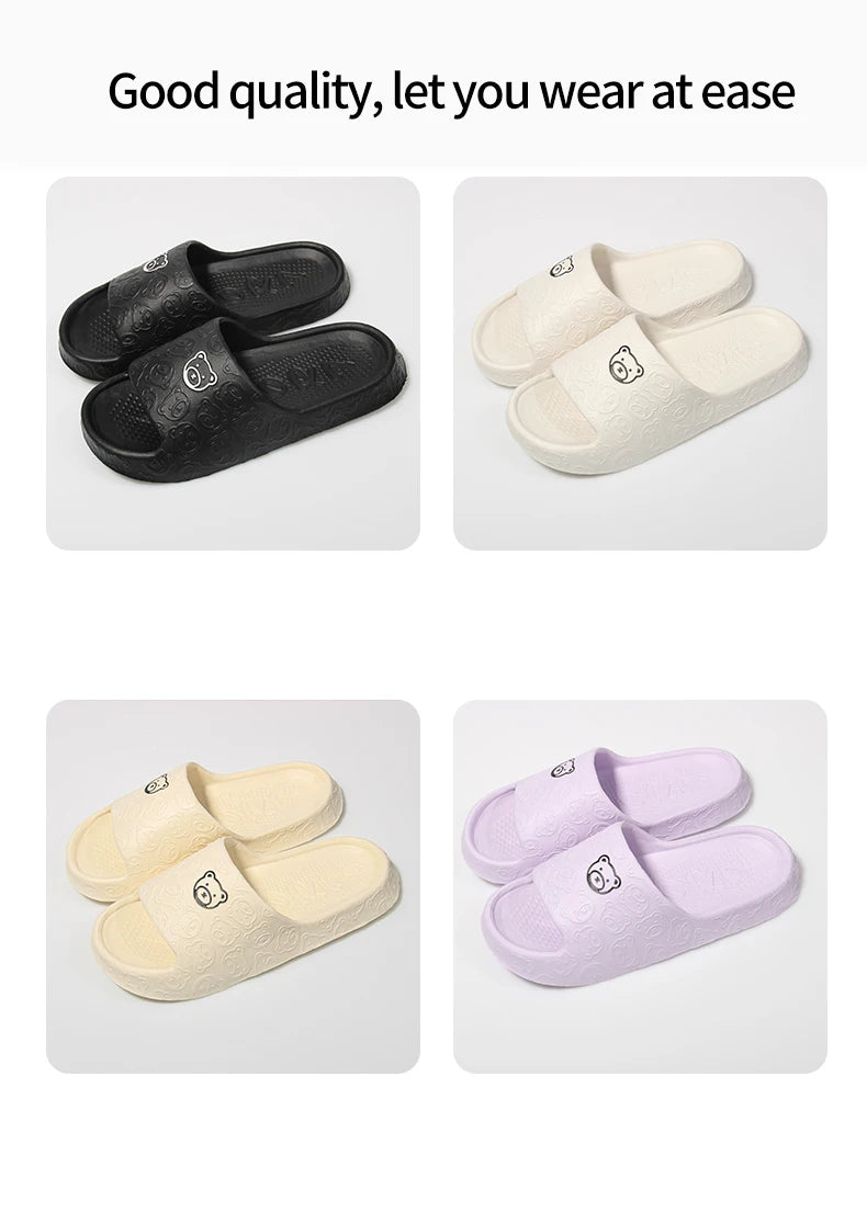 Non-slip Slippers Female Outer Wear 2024 New Bathroom Bathroom Indoor Home Sandals Female Summer Eva SuperFye PURPLE / 40-41 SuperFye