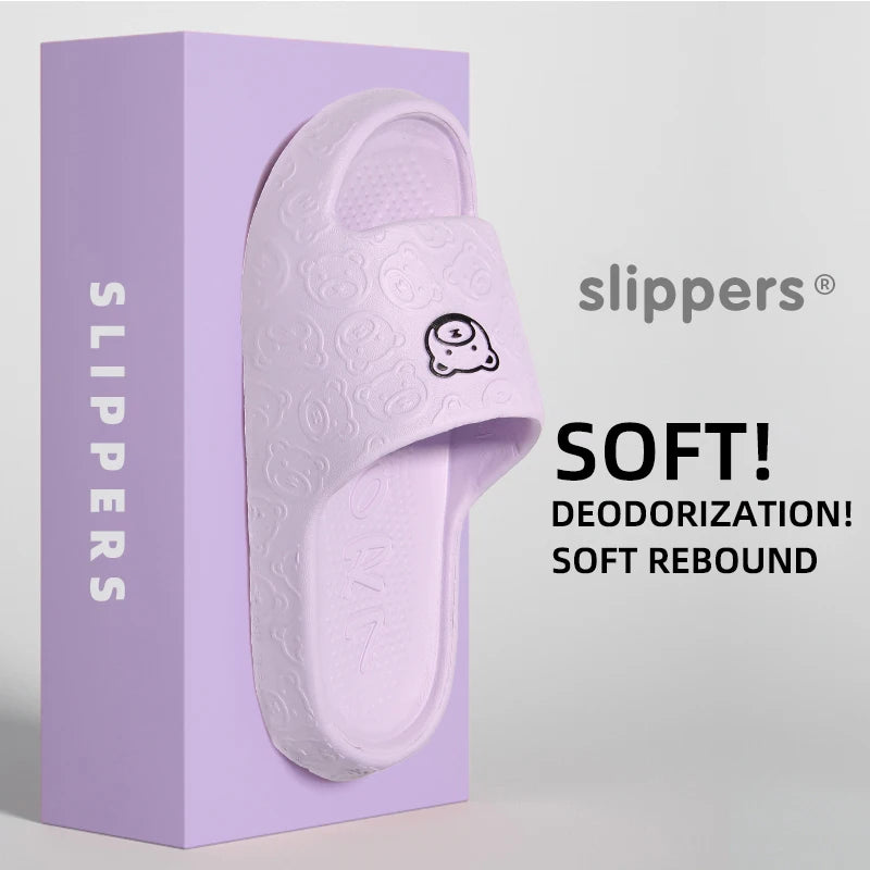 Non-slip Slippers Female Outer Wear 2024 New Bathroom Bathroom Indoor Home Sandals Female Summer Eva SuperFye PURPLE / 40-41 SuperFye