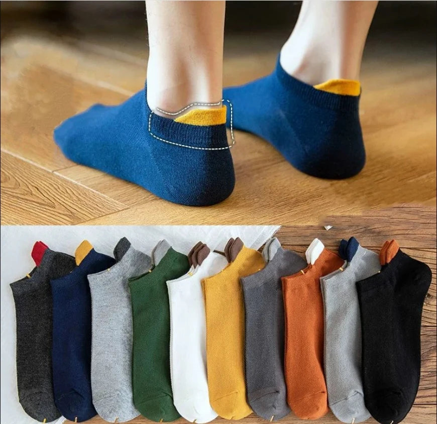 5Pairs Breathable Cotton Sports Stockings Men Bamboo Fiber Autumn and Winter Men Socks Sweat Absorption Deodorant Business Sox SuperFye 10 pairs dt116-10 / EU39-44 SuperFye