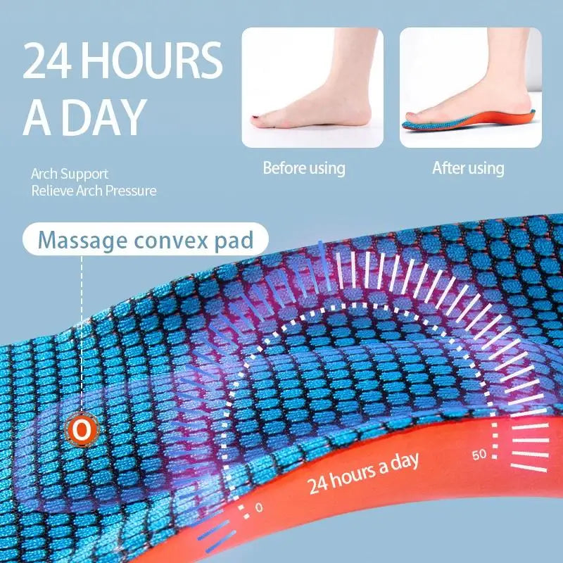 Sport Insoles for Shoes Sole Shock Absorption Deodorant Breathable Cushion Running Insoles for Feet Man Women Orthopedic Insoles SuperFye Blue / EU41-42(260mm) SuperFye