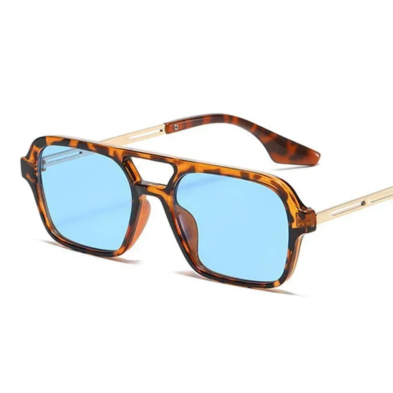 Small Frame Square Sunglasses Woman Brand Designer Fashion Luxury Sun Glasses Female Vintage Hollow Leopard Blue Oculos De Sol SuperFye Black Green / other SuperFye