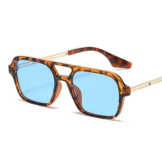 Small Frame Square Sunglasses Woman Brand Designer Fashion Luxury Sun Glasses Female Vintage Hollow Leopard Blue Oculos De Sol SuperFye Black Green / other SuperFye