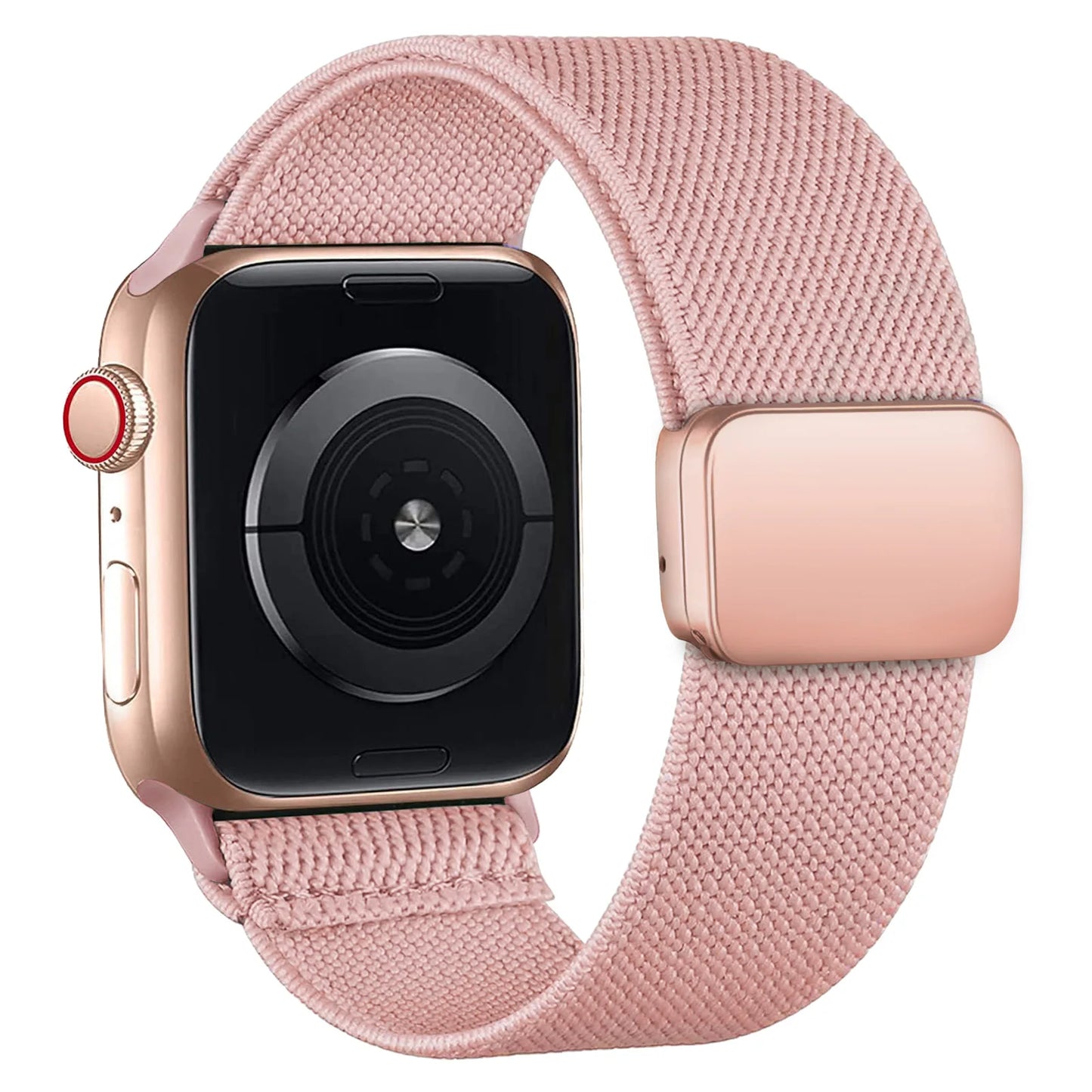 Magnetic Loop For Apple Watch Band 40mm 44mm 45mm 49mm 41mm 38mm Scrunchie Nylon bracelet iwatch ultra 2 Series 9 3 7 8 se strap SuperFye Pink / 42mm 44mm 45mm 49mm SuperFye