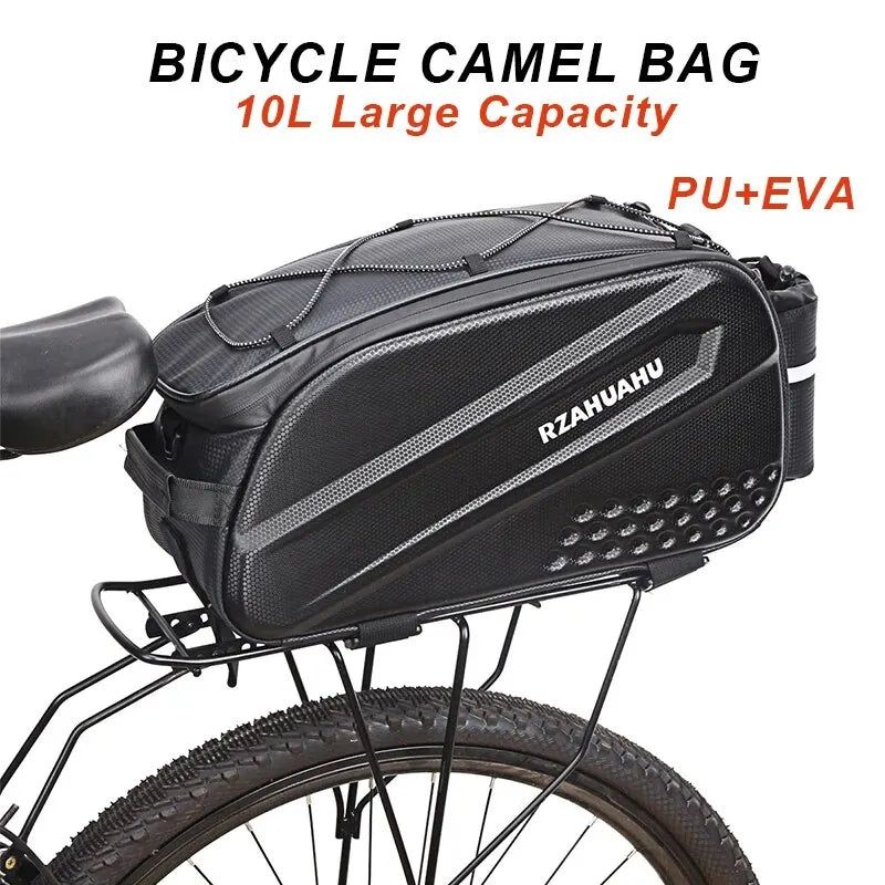 Bicycle Camel Bag Large Capacity Electric Foldable Rear Seat Bag For Mountain Bikes Cycling Parts and Camel Bag Accessories SuperFye 10L / Black SuperFye