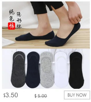 5Pair / Lot Fashion Happy Men Boat Soc Silicone Invisible Cotton Socks Male Ankle Sock Slippers Meia SuperFye Fivepairs SuperFye