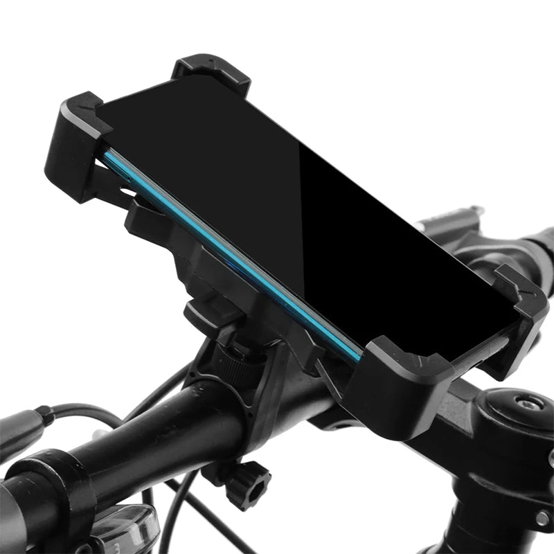 360° Rotatable Electric Bicycle Phone Holder for iPhone Xiaomi Riding MTB Bike Moto Motorcycle Stand Bracket Non-slip Cycling SuperFye Black SuperFye