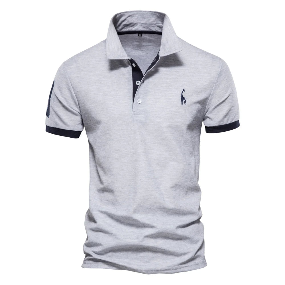 AIOPESON Embroidery 35% Cotton Polo Shirts for Men Casual Solid Color Slim Fit Mens Polos New Summer Fashion Brand Men Clothing SuperFye T02-grey / EUR XL 90-100kg SuperFye