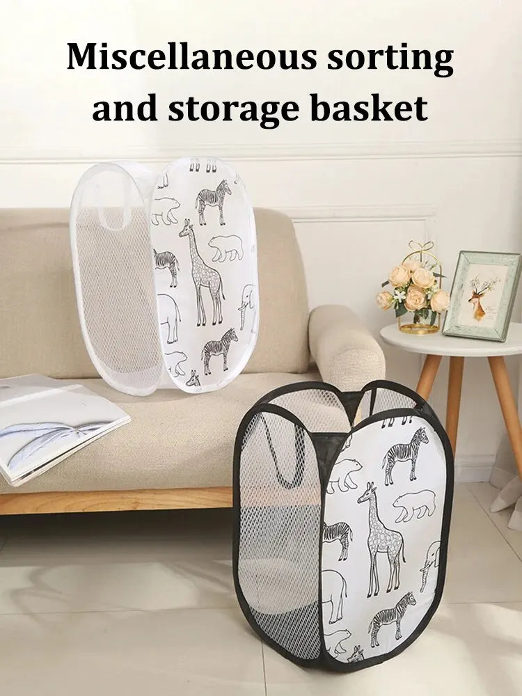 Storage Basket Laundry Basket Home Dirty Clothes Basket Organizing Storage Basket Bathroom Dirty Clothes Storage Basket SuperFye WHITE SuperFye