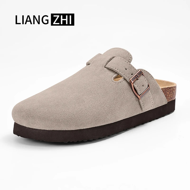 Shevalues Classic Cork Clogs Slippers Women Men Soft Footbed Suede Sandals With Arch Support Trendy Beach Slides Home Men Mules