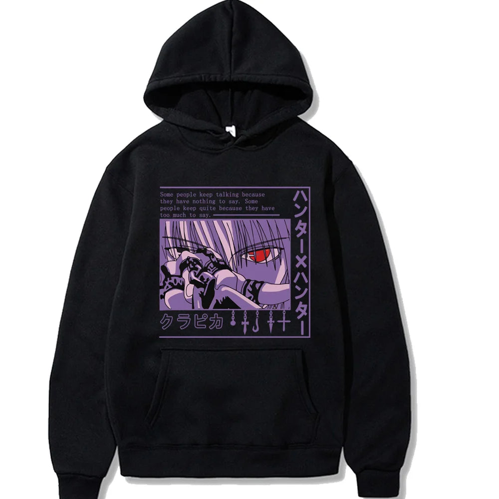 Anime Manga Kurapika Red Devil Eye Hoodie Pullover