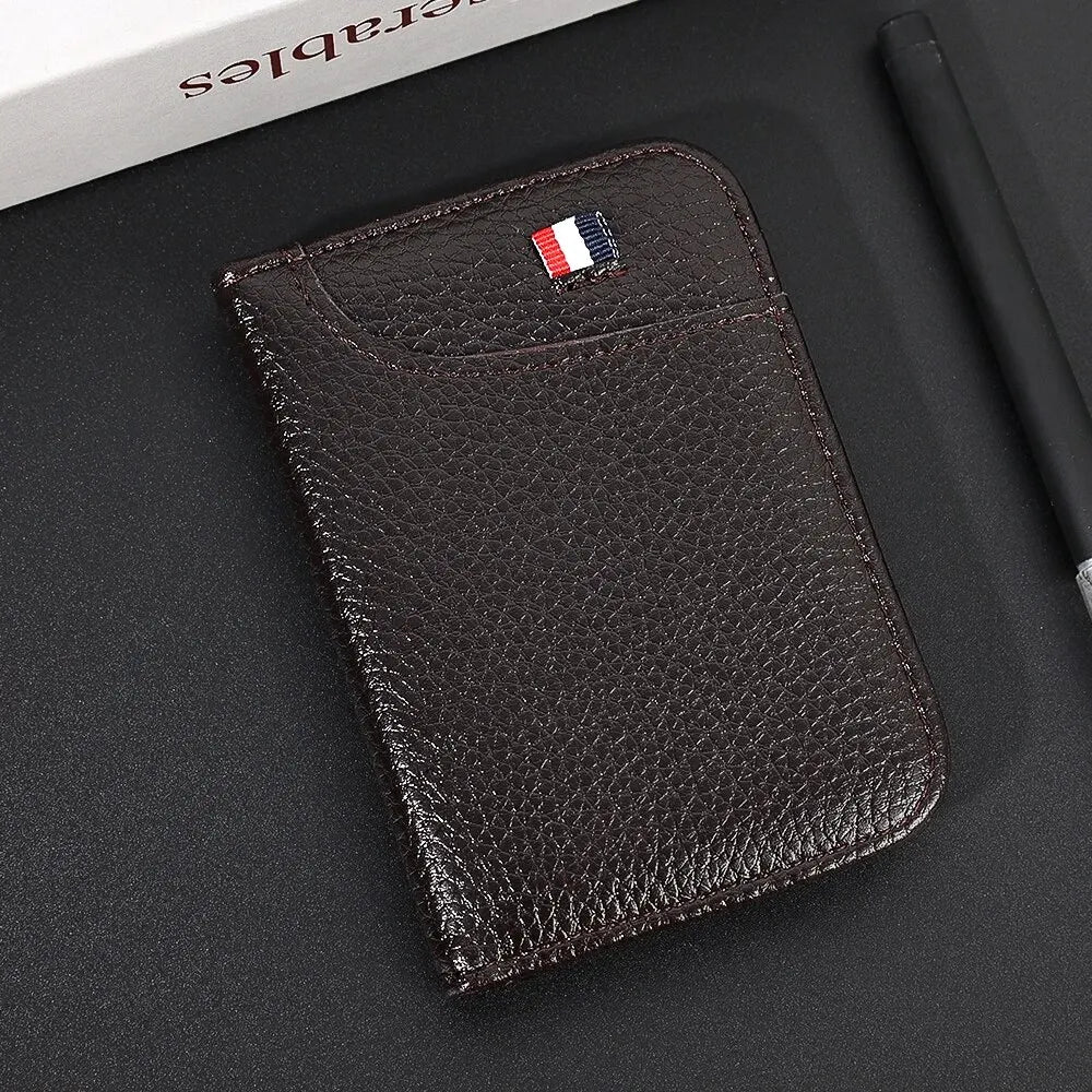 Portable Super Slim Soft Wallet for Men PU Leather Mini ID Credit Card Wallet Purse Card Holders Wallet Thin Small Short Wallets SuperFye Coffee SuperFye