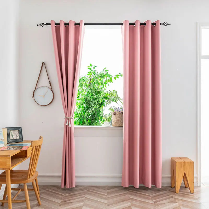 1PC Blackout Curtains With Black TPU Interlining Thin and Light Drapery Panel for Bedroom Meetingroom Share Room Office SuperFye Dark Grey / W132cm x H160cm / Grommet Top SuperFye