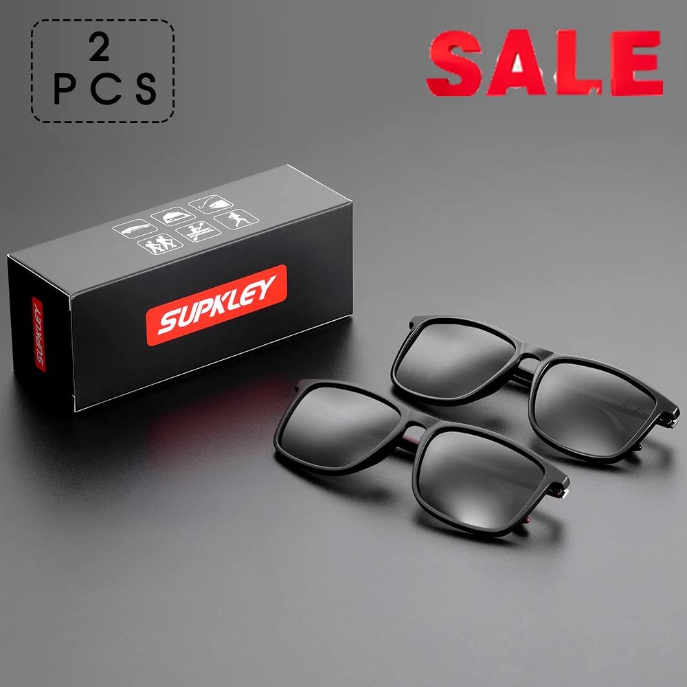 SUPKLEY Sports Sunglasses for Men Polarized Comfortable Wear Square Sun Glasses Male Light Weight Eyewear Accessory with Origina SuperFye GlossBlackVMatte SuperFye