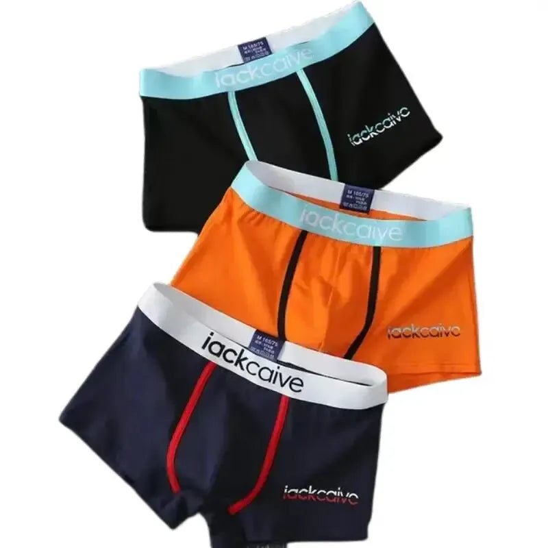 3Pcs Male Panties Cotton Men's Underwear Boxers Breathable Man Boxer Printed Underpants Comfortable Shorts Men Underwear M-3XL SuperFye D-8058-5 / L SuperFye