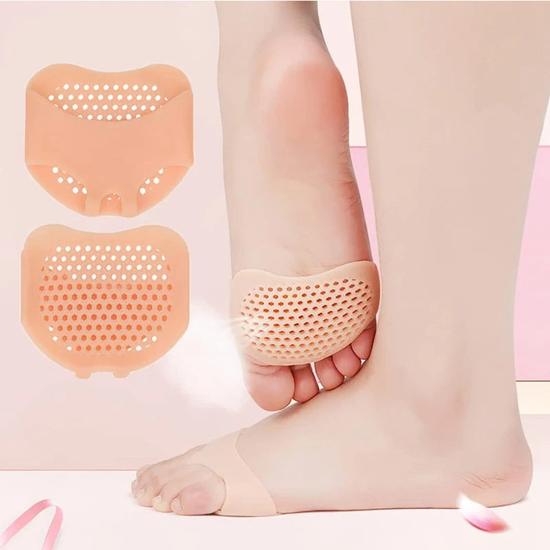 Silicone Forefoot Pad Metatarsal Pads for Women High Heels Half Insoles Foot Pain Relief Inserts Foot Blister Care Gel Cushions SuperFye WHITE / CHINA SuperFye