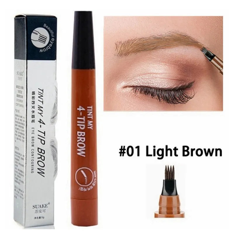 4 Point Eyebrow Pencil Maquillajes Para Mujer Waterproof Liquid Eyebrow Pen Makeup Long Lasting Cosmetic Microblade Brow Pencil SuperFye 1 SuperFye