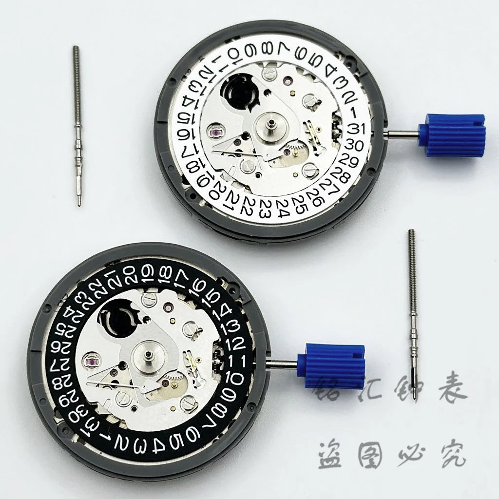 White/Black Calendar 24 Jewels NH35 Mechanical Movement High Accuracy Winding NH35 Automatic Self-winding Stem Set SuperFye NH35 White SuperFye